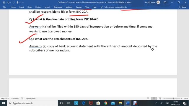 CERTIFICATE OF COMMENCEMENT OF BUSINESS | INC-20A | DECELERATION OF COMMENCEMENT OF BUSINESS смотреть онлайн