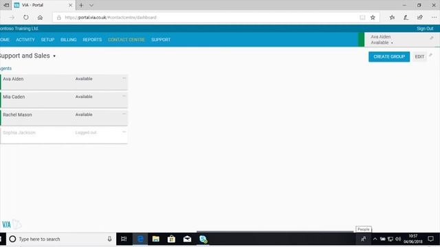 VIA Contact Centre walk-through (Skype for Business) смотреть онлайн