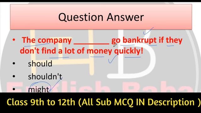 Modals MCQ for Term - 1 for class 9,10,11 & 12 смотреть онлайн