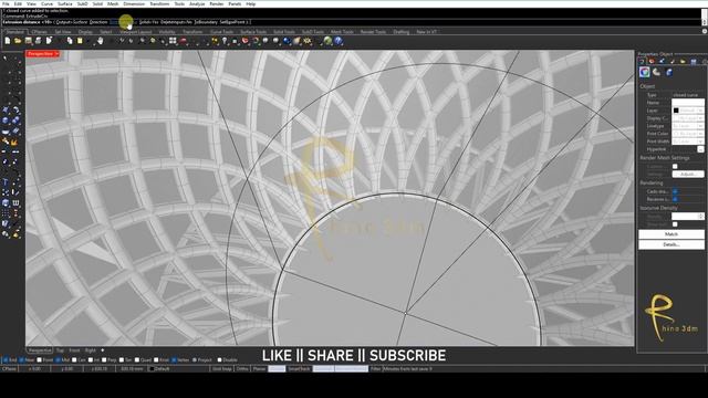 Pineapple Shape Table 3d Model Rhino 7 | Rhino 7 3d Modeling Tutorial смотреть онлайн