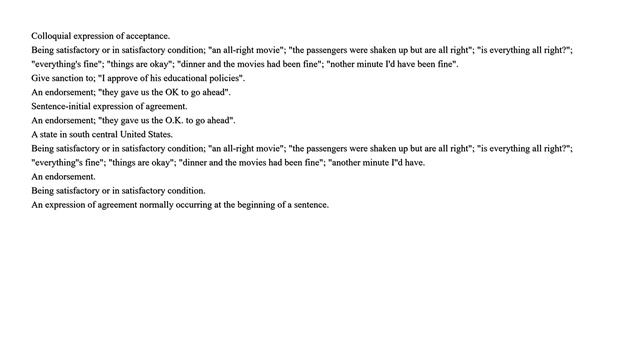 Definition of the word "Ok" смотреть онлайн