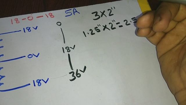 18-0-18 5Amp transformer data calculation. смотреть онлайн