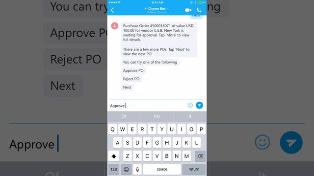 Chyme SAP Purchasing Assistant on Skype for Business смотреть онлайн