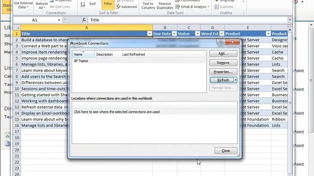 Microsoft Sharepoint 2010 Link an Excel workbook to a SharePoint list www.windowstechet.com смотреть онлайн