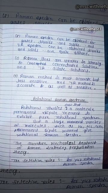 Raman, Vibrational, Rotational Spectroscopy#mscchemistrynotes #reel#viral #study#notes смотреть онлайн