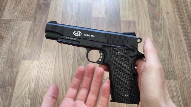 Пневматический пистолет Sas M1911 Tactical (KWC KMB-77)