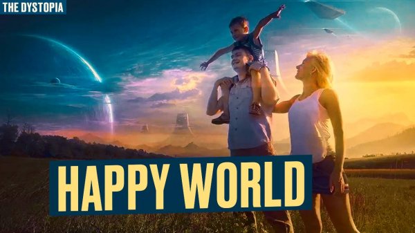 A happy world. A dystopian story about a world where everyone is Happy. Science fiction. Audiobook