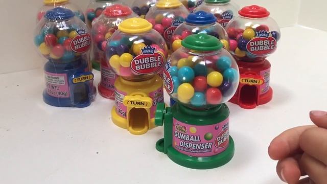 DOUBLE BUBBLE Mini Rainbow Gumball Macine Collection العلكة كاندي آلة الكرة смотреть онлайн