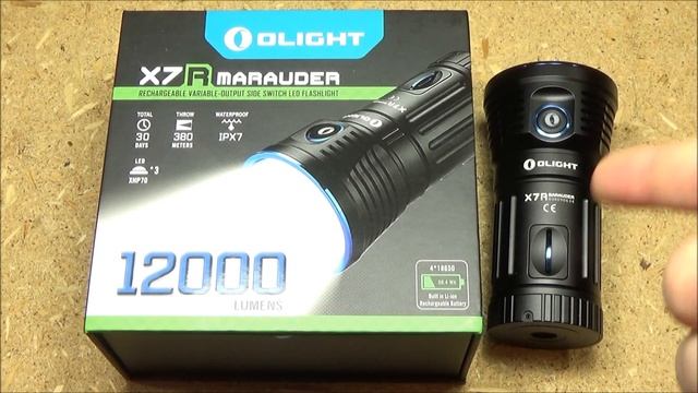 Olight X7R Marauder Flashlight Review 12,000 Lumens смотреть онлайн