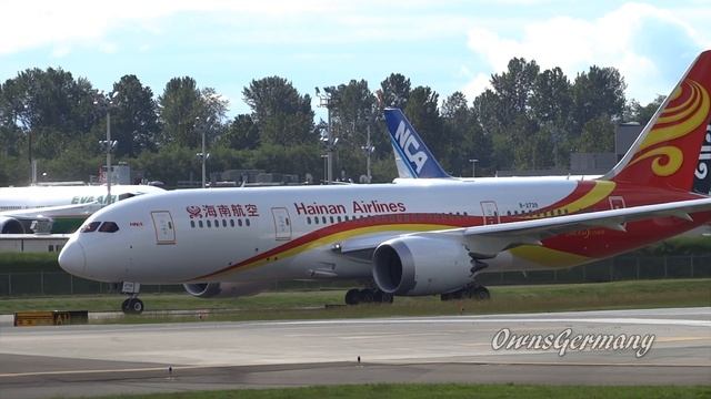 NEW Hainan Airlines 787 Dreamliner Full Test Flight w/ RTO - Take Off & Landing @ KPAE смотреть онлайн