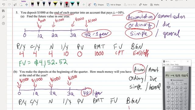 Business Math Lesson 13: More Annuities, part 5: Annuity Due смотреть онлайн