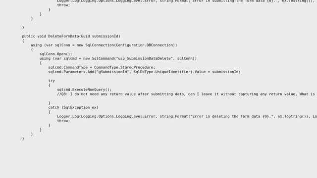 Code Review: Business logic to interact with Data access layer with exceptional handling смотреть онлайн