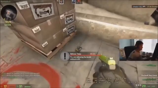 SIMPLE БЕЗУМНЫЕ МОМЕНТЫ CS GO смотреть онлайн
