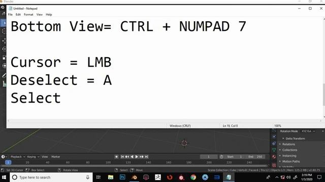 3D Modeling Course part 1 - Blender Navigations and Shortcuts смотреть онлайн
