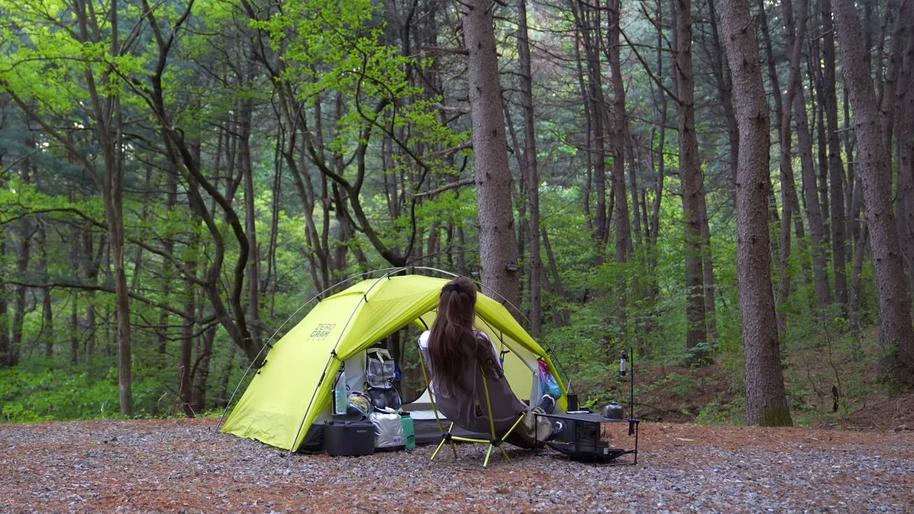 Соло кемпинг в  маленькой палатке