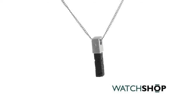 Mens Icon Brand Silver Plated Monolith Necklace (P1196-N-SIL) смотреть онлайн