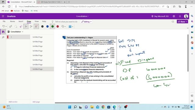 IFRS 3 Business Combination (Disposal of Subsidiary Part 1) смотреть онлайн