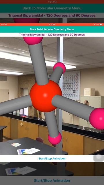 VSEPR Geometry Trigonal Bipyramidal Augmented Reality Chemistry смотреть онлайн