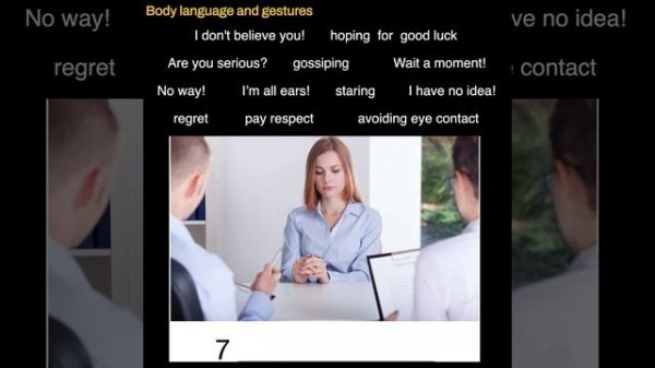 Body language and gestures