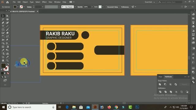 Corporate Business Card Design in adobe illustrator bhola graphic Institute смотреть онлайн