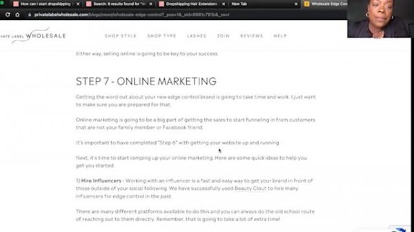 Starting A Drop Shipping Edge Control Business