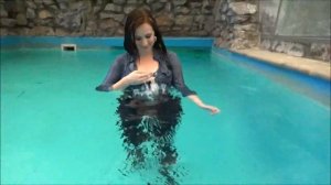 Wetlook Jeans and Boots in Pool