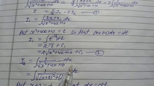 Integrate the function (5x+3)/√(x²+4x+10) . смотреть онлайн