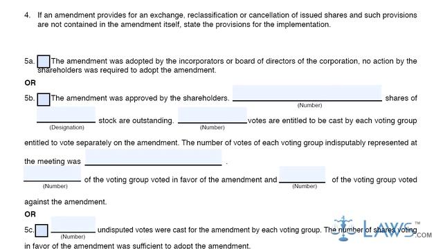 Certificate of Amendment new code shares exchanged Corporation DN 07 смотреть онлайн