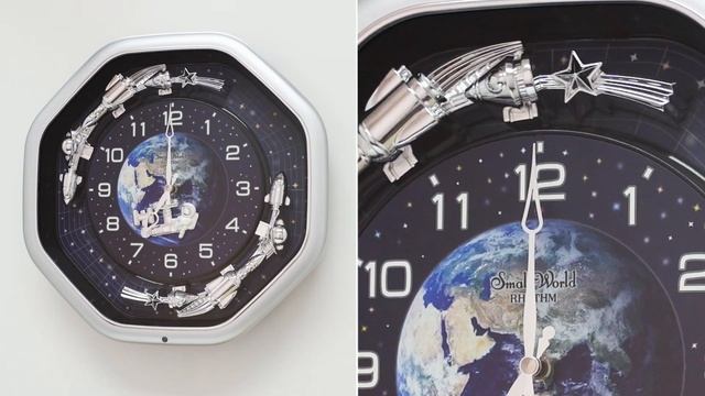 RHYTHM Magic Motion Clock 4MH891WD19 Galaxy смотреть онлайн