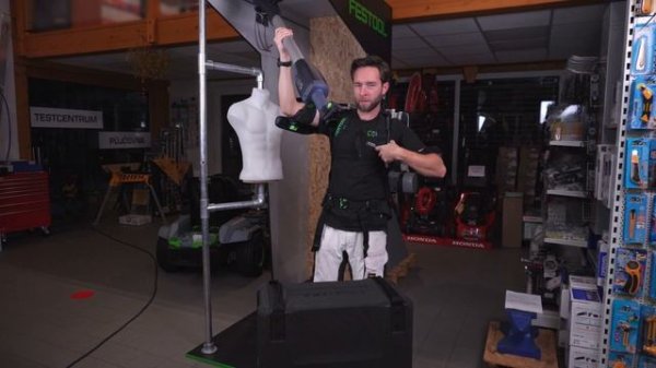 Exoskelet Festool ExoActive EXO 18 aktivní podpora při práci nad hlavou