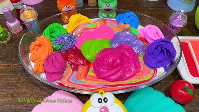Mixing makeup ,clay and storebought into GLOSSY SLIME !!!Relaxing Satisfying Slime Video #62 смотреть онлайн