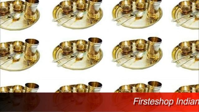 BRASS DINNER SET || KANSA BARTAN || COPPER DINNER SET IN INDIA смотреть онлайн