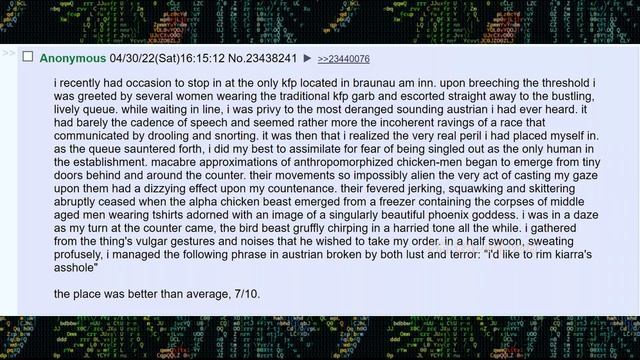 4chan /vt/ales KFP Restaurant reviews #3 - very serious business смотреть онлайн