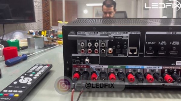 Receiver Denon AVR-X1100W estava desarmando, protect mode | Reparado na Ledfix