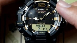 Casio HDC-700 Quick Basic Settings: How to Set Time and Date, Digital and Analog Hands