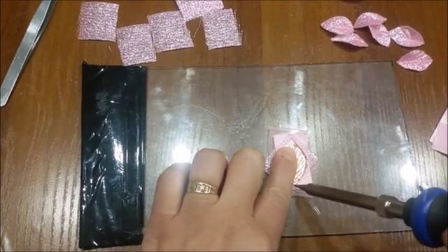 Листочки из парчи. МК/Kanzashi/Brocade Leaves