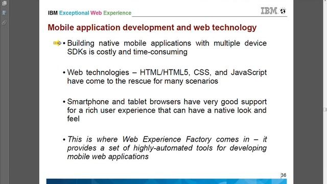 Develop Portal_Mobile applications using Web Experience Factory смотреть онлайн