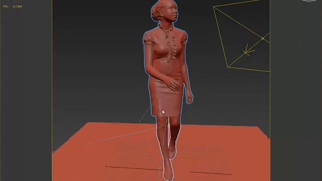 Business Woman Walking 3D Model смотреть онлайн