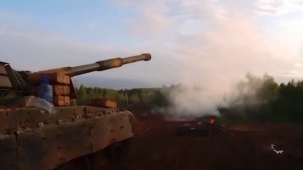 Алабино 2015! Стреляет танк т72 из пулемета!!! Страйбол