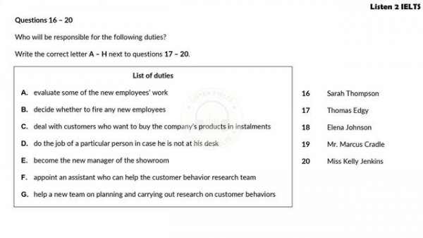 ROCKET MOVING COMPANY SERVICE REPORT | IELTS Listening Practice Test with Answers 2023 |