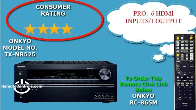Review Onkyo A-V Receiver 5.2-Ch Network - TX-NR525 смотреть онлайн