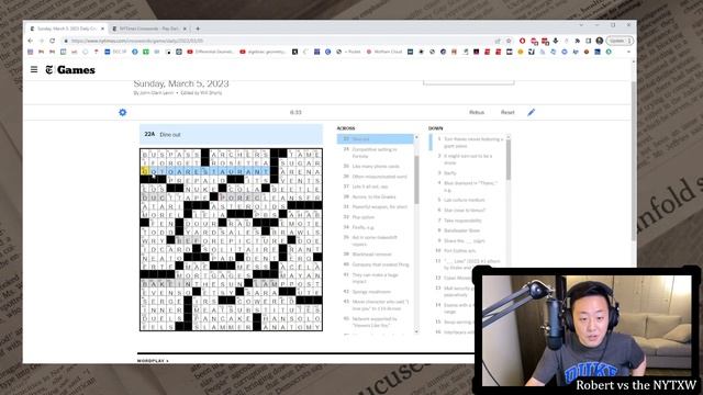 Fastest Sunday ever! [0:13/6:33] || Sunday 3/5/23 New York Times Crossword смотреть онлайн