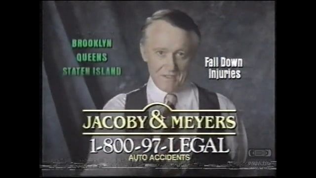 Jacoby & Meyers Legal | Television Commercial | 1998 смотреть онлайн