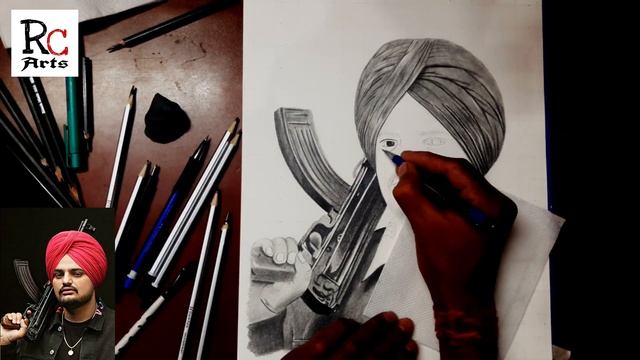 Drawing of Sidhu moosewala ||sketch|| sidhu moosewala new song || old skool || смотреть онлайн