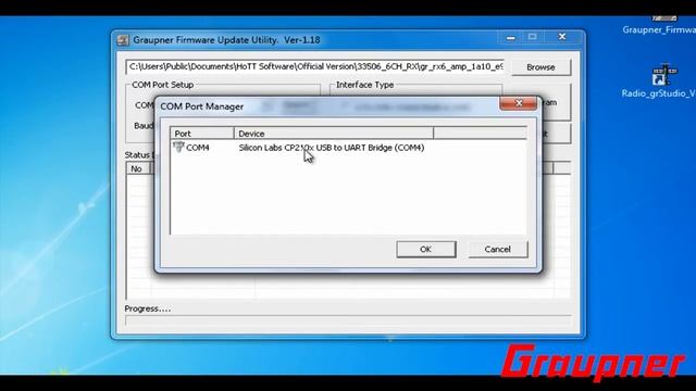 Update instruction receiver GR12 GRAUPNER HoTT смотреть онлайн