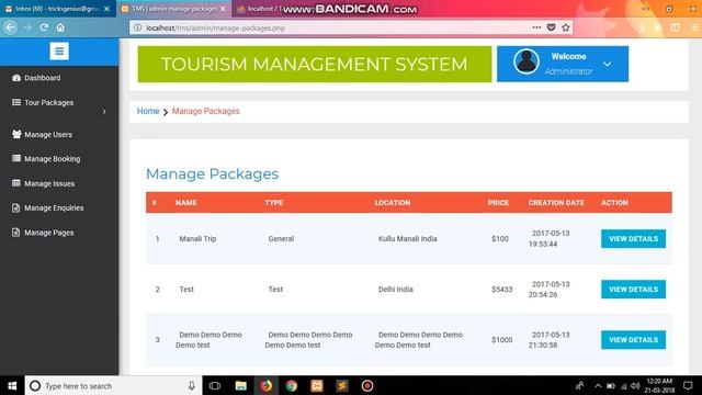 Tourism Management System смотреть онлайн