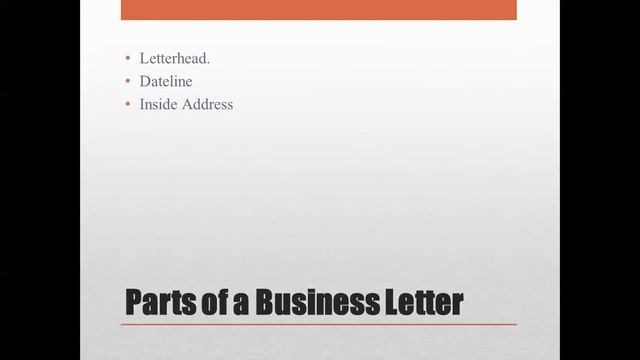 Parts of Business Letters and its optional parts смотреть онлайн