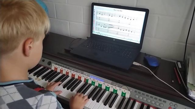 Учимся читать ноты с программой Софт Моцарт, Денис, 7 лет