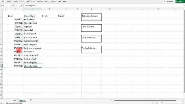 Business Account Ledger - Debit and Credit With Ending Balance - Excel смотреть онлайн