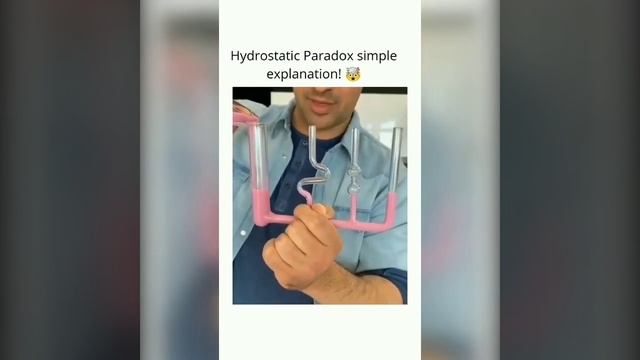 #Science fact 😱"Hydrostatic paradox simple explanation that in different shaped containers" смотреть онлайн